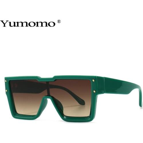 Oversized One Piece Square Sunglasses 2021 Fashion Brand Designer Beach Sun Glasses Big Shades Unisex UV400 Colorful Goggles