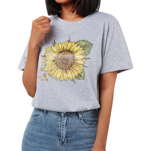 Daily Wear Tee Tops For Summer Women Casual Round Collar T-shirt Floral Printed Pattern Short Sleeve Tops S-XXXXXL Plus Size