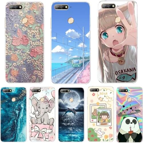 For Huawei Honor 7C AUM-L41 Case Shockproof Soft silicone TPU Back Cover For Honor 7A Pro 5.7 7C Pro Phone Cases Cute