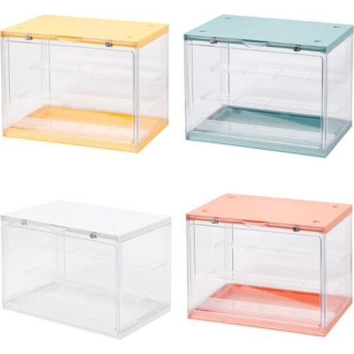 Clear Dust Proof Doll Model Display Box 3-Tier Step Doll Modeling Kit Storage Closet Toy Organizer Desktop Space Saver