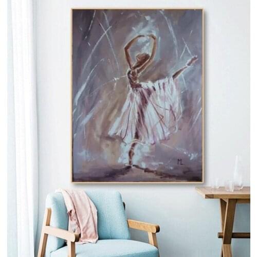 Hand Made Popular Art Ballet Dancer Worth Keeping Thickness Oil Painting On Canvas For Wall Decoration