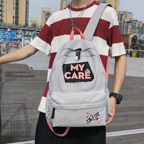 School Backpack Womens Solid Students Simple Large Casual Capacity New Schoolbag Quality Backpacks For Girls Travel Female Bags