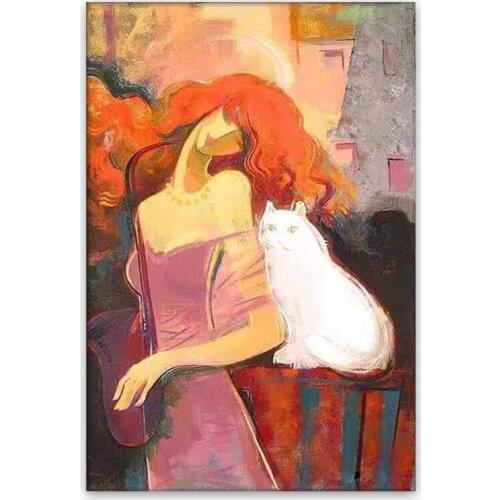 Sexy Lady Picture Art Hand-painted Woman Canvas Oil Painting Unframed Figure Paintings Wall Art For Living Bedroom Decoration