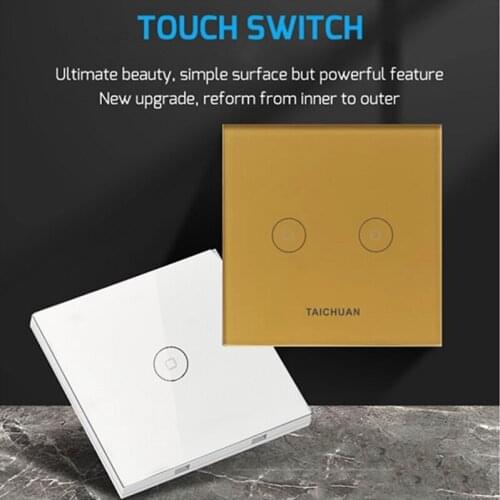 Smart Home Automation System Wifi Light Switch 1 2 3 Gang 86mm 86mm touch panel wifi switch