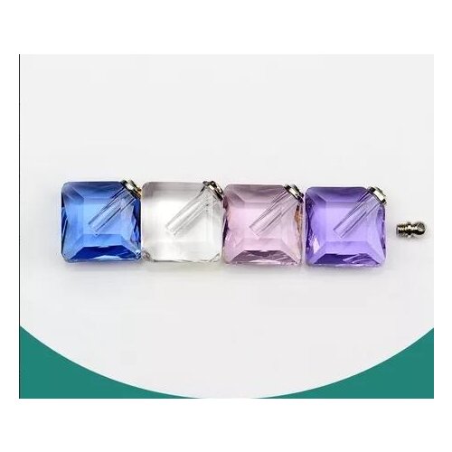 1/2/3/5pcs Faceted Prismatic rice vial jewelry Glass Vials For Rice Jewelry Essential Oil Vial Pendant Fragrance Vial Pendants