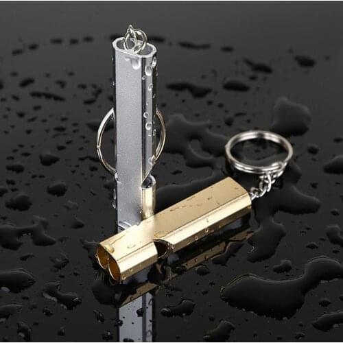 Gold Silver Dual Frequency Whistle For Holiday Party Gala Party Sound Maker For SOS Survival Whistle Football Training E11065