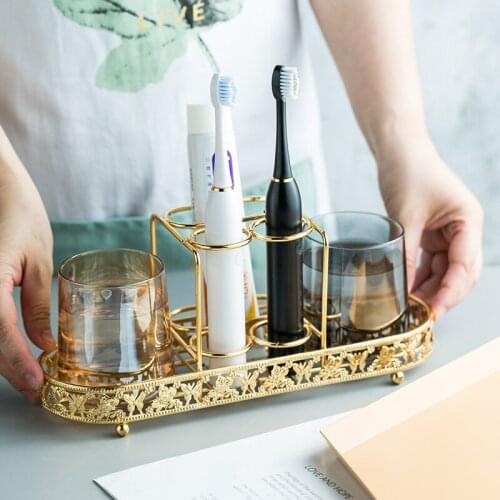 Creative Bathroom Storage Rack Home Glass Mouthwash Cup Toothbrush Toothpaste Storage Rack Bathroom Toilet Cup Set Device Rack