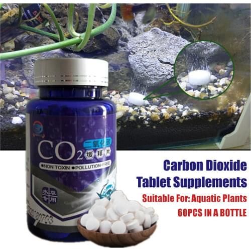 60pcs CO2 Tablet Water Grass Aquarium Plants Aquatic Leaf Float Grass CO2 Carbon Dioxide Slice Diffuser Producer For Fish Tank