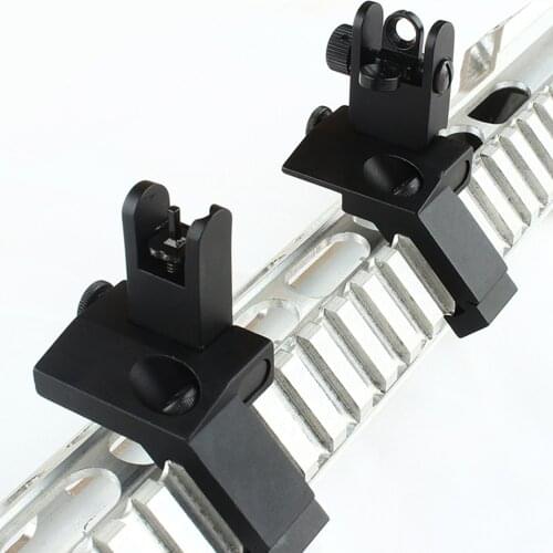 NewTactical AR15 Rifle Front And Rear Flip Up 45 Degree Offset Fast Conversion Rear Sight