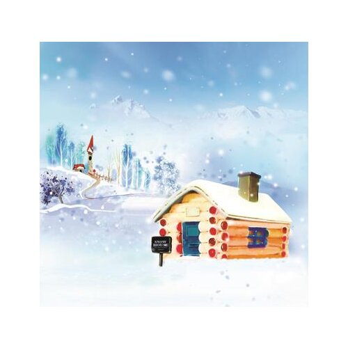 VinylBDS Winter Backdrops Photography Light Blue Snow Photo Backdrops Wooden Snow Mountain Backgrounds for Children Photo Studio