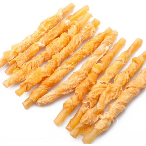 Dog Snacks Fresh Chicken Cowhide Pet Food Puppy Chew Clean Teeth Training Reward Delicious Keep Healthy Feeder