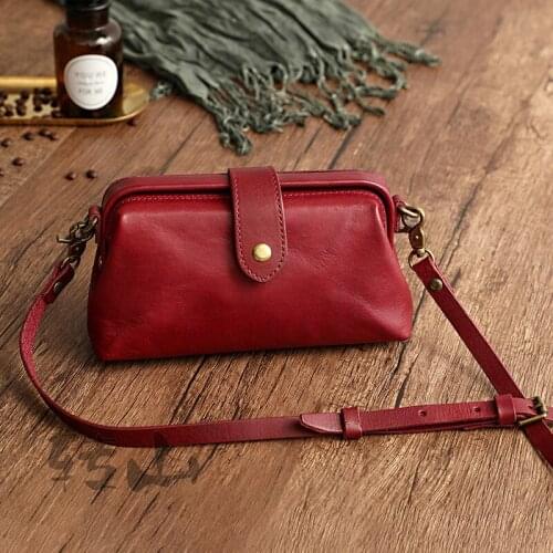 Female Bags Soft Skin Doctor Bag 2021 Newest Designer Woman Bags Handmade Genuine Leather Ladies Shoulder Bag Crossbody