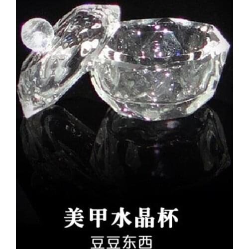 1Pc Acrylic Powder Liquid Holder Dappen Dish Clear Crystal Lid Bowl Acrylic Nail Cup Nail Art Design Tool