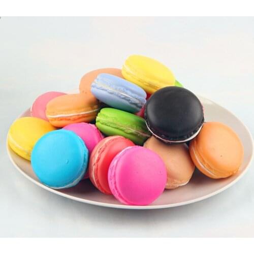 New 1pc Simulation Macaron Food Squishy Super Slow Rising Kid Toy Decompression Toys Anxiety Stress Relief Focus Toys Gifts