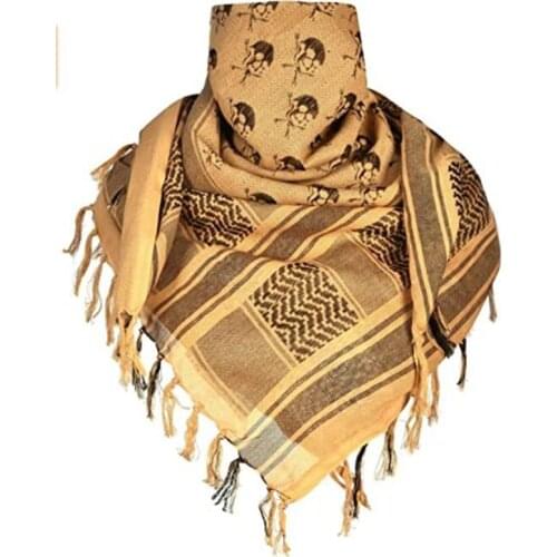 100% Cotton 110x110cm Tactical Keffiyeh Tactical Desert Scarf Military Arab Scarf Wrap Shemagh