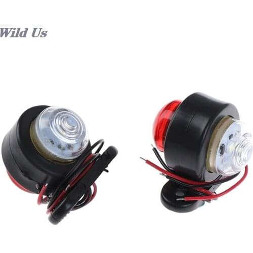 2Pcs Car Truck Trailer LED Side Marker Light White Red Turn Signal Clearance Light Indicator Lamp For Lorry Van Caravans 10-30V