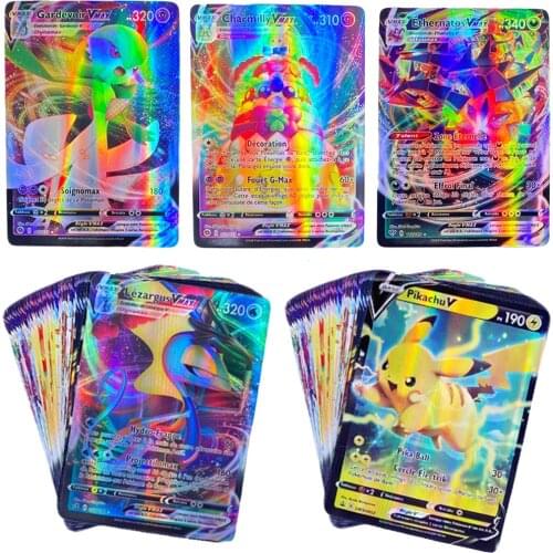 450 Pcs French Pokemon Cards Vmax TAG TEAM GX Shining Battle Trading Game Children Carte Francaise V Max Toy