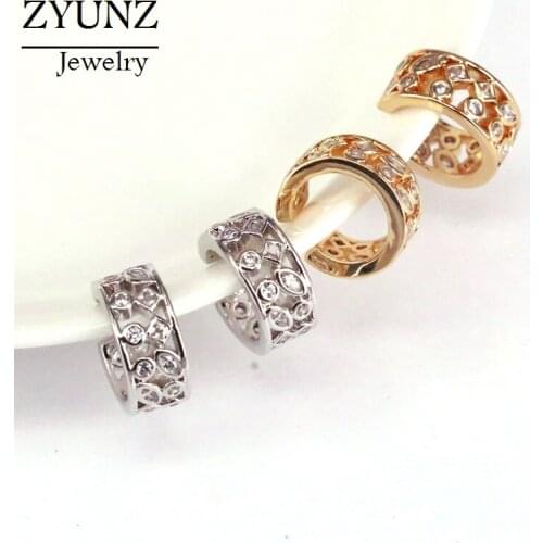 5 Pairs, Crystal Zirconia Earcuffs No Pierced C Shaped Ear Cuff Circle Clip On Earrings Trendy Party Wedding Jewelry