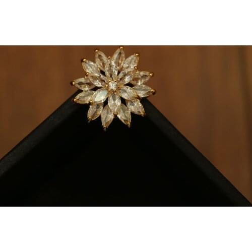 5pcs/lot Luxury Cubic zirconia shank button for clothing Decorative CZ sewing buttons for cashmere Knit cardigan