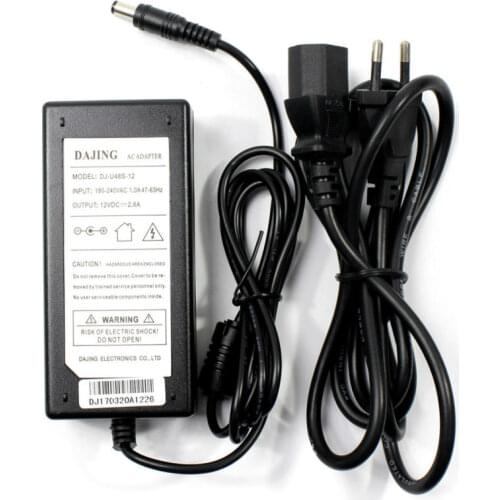 12VDC 2.6A 40W AC Power supply adapter for LCD monitor 100VAC~240VAC input(One Of IT UK DE FR US/NEMA AU EU Plug)