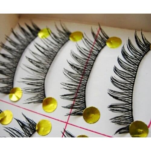 Free shipping 2014hot sale10Pairs Hand made fashion charming eye lashes False Eyelashes Natural Long Thick Beauty Health Makeup