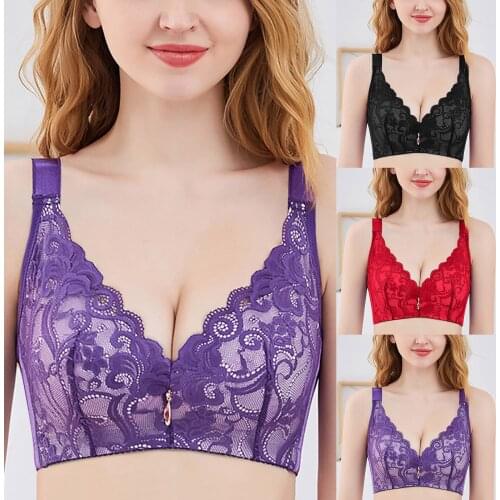 3PC Beauwear Big Size Lace Bralette Padded Push Up Bra Lingerie Plus Size Sexy Brassiere Underwear Padded Plus Bras for W