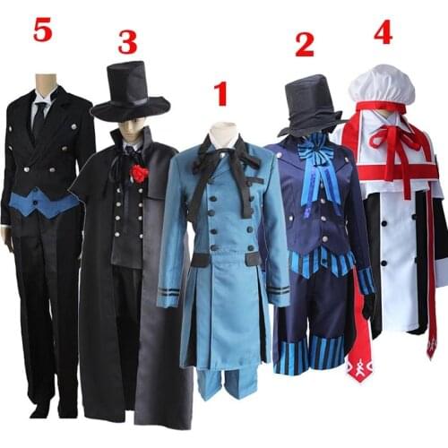 Black Butler 2 Kuroshitsuji Ciel Phantomhive Blue Boy Lolita Suit Anime Cosplay Costume Sets