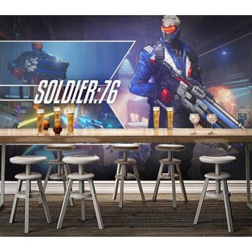 Decorative wallpaper Overwatch Soldier: 76 background wall painting