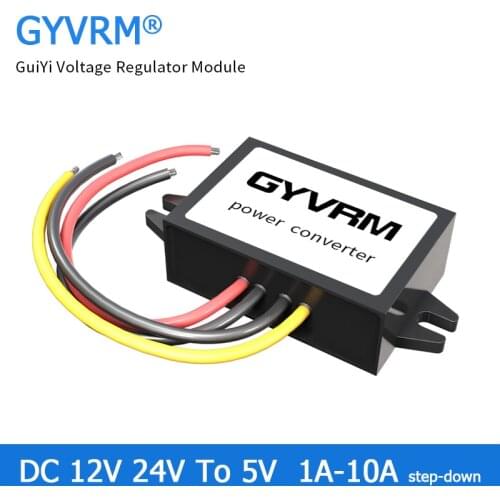 GYVRM Converter 12V24V to 5V 1A2A3A5A6A8A10AStep-down Power Converter8V-40V to 5V Voltage Regulator Car Power Inverter Converter