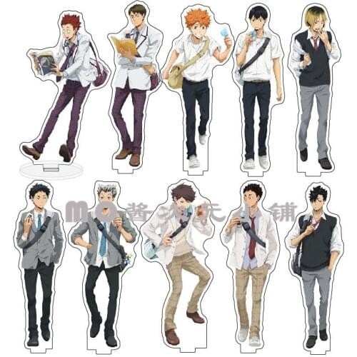 Haikyuu!! Acrylic Stand Figure Model Plate Hinata Shoyo Tobio Kageyama Oikawa Tooru Fashion Anime Desktop Decor Toy Cosplay
