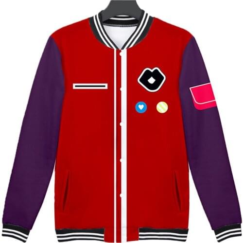 Wonder Egg Priority Kawai Rika Cosplay Print Baseball Uniform Jacket Sweatshirt Men Women Casual Streetwear Coat