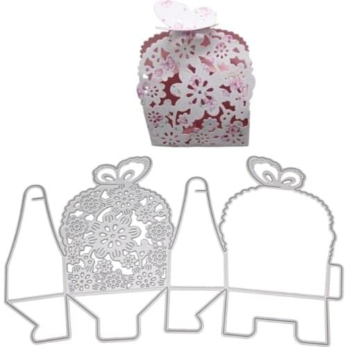 Metal Butterfly Gift Box Cutting Dies Stencils DIY Scrapbooking Card Embossing