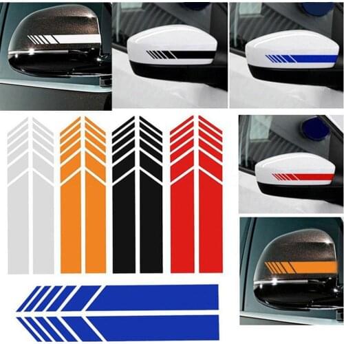 Rearview Mirror Sticker Rearview Mirror Strip Stickers Car Decor Reflective PET Decal for Mercedes Benz Car exterior parts 2020