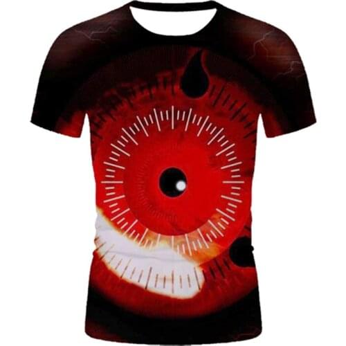 New Fashion Mens T-Shirt With Wheel Eye Pattern 3D-Printed Fun Hip Hop Sports Mens And Womens Plus t-Shirts