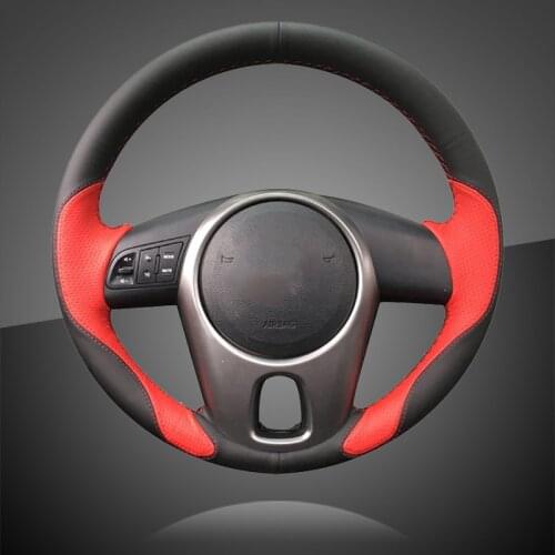 Auto Braid On The Steering Wheel Cover for Kia Forte 2009-2014 Soul 2010-2013 Rio 2009-2011 Hand Sewing Car Steering Wheel Cover