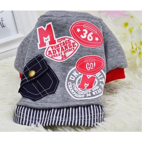Autumn and winter dog clothes Chihuahua thickened warm pocket coat medium and small dog clothes Pug Dogs Outfit