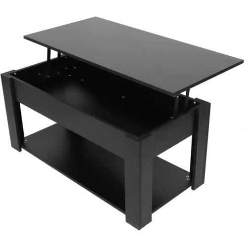Lifting Tea Table End Table for Office Coffee Table Magazine Shelf with Cabinet Storage Organzier Home Living Furniture