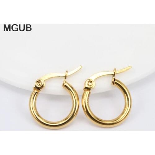 MGUB Popular coil earrings 15mm-100mm selection gold color for women Small exaggerated earrings