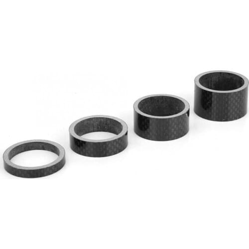 1set Bike Front Fork Spacer Carbon Fiber Bicycle Front Fork Headset Washer 5/10/15/20mm Bike Stem Handlebar Spacers Ring Gasket