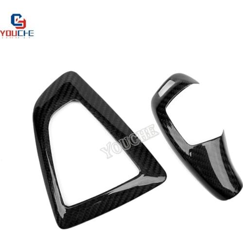 Carbon fiber Gear shifter Knob Cover Basement Gear Shift Cover for BMW 1 to 7 series X1 X3 X4 X5 X6 Series RHD