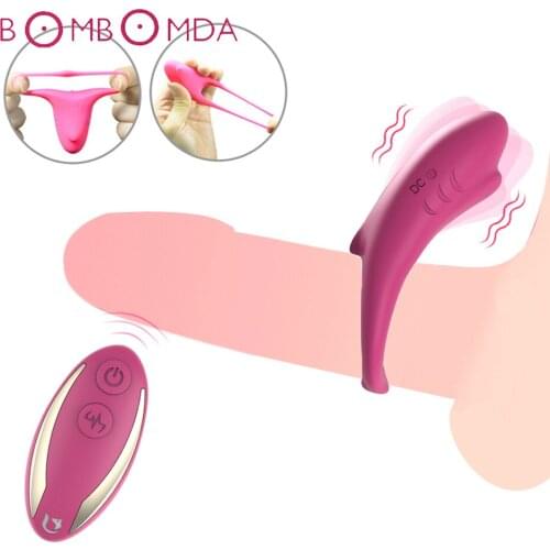 Sex Toys Remote Control G spot Stimulate Vibrator 2-in-1 Men Penis Delay Ejaculation Ring Vibrator Shark lock Ring Vibrator