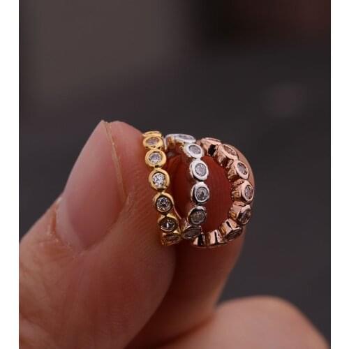 Ear Bone Ring Nose Septum Stud Copper Fake Piercing Kit Gold RoseGold Body Jewelry for Women and Men