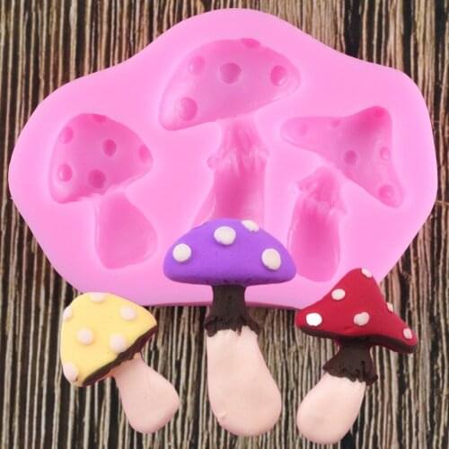DIY Mushroom Shape Silicone Mold Chocolate Mold Fondant Cake Decorating Kitchen Baking Cake Tools Candy Soap Moulds