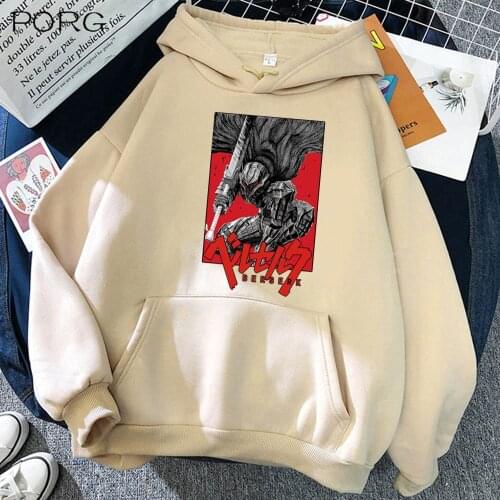 Harajuku Style Anime Print Hoodies Loose Casual Long Sleeve Tops Berserk Hoodie Men Hoodies Male