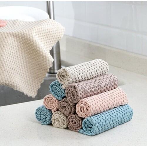 Kitchen Wiping Rags Efficient Super Absorbent Microfiber Cleaning Cloth Home Washing Dish Kitchen Cleaning Towel