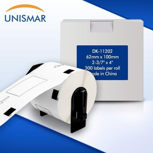 Unismar DK-11202 62*100mm Paper Label Roll DK 11202 Replace Brother Label Maker DK Shipping Labels for Brother QL Label Printer