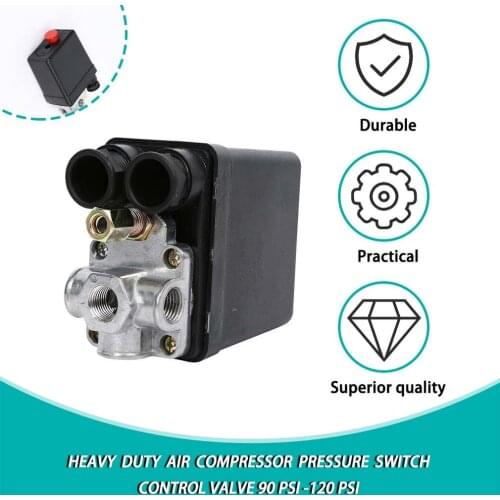 High Quality 1Pc Heavy Duty Air Compressor Pressure Switch Control Valve 90 PSI -120 PSI Air Compressor Switch Control