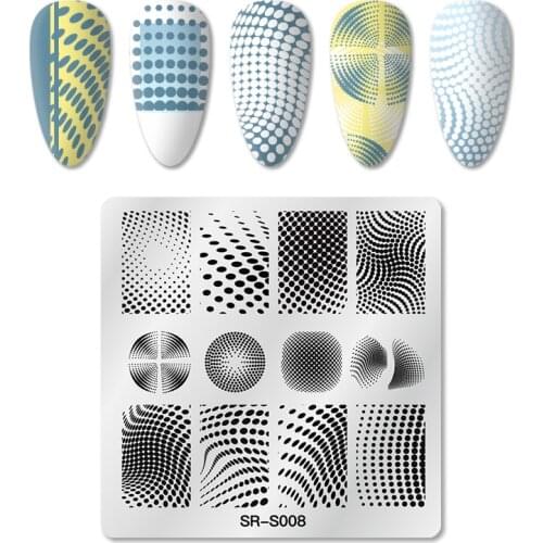 1PC Splashes Geometry Nail Stamping Plates Stainless Steel Tools Nail Art Stamp Design Stencil DIY Manicure Tools
