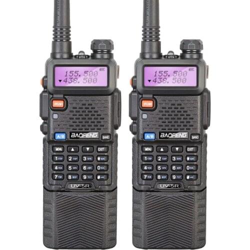 2PCS NEW BAOFENG UV-5R VHF/UHF Dual Band Radio Handheld Tranceiver +Earpiece+Long Battery