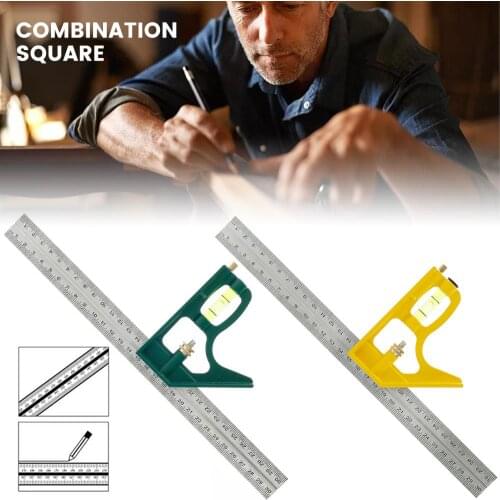 300mm Adjustable Combination Square Angle Ruler Diy Precise Woodworking Ruler Carpenter Tools Stainless Steel Measuring Tools